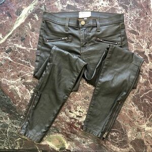 Current/Elliott SoHo Zip Coated Skinny Jeans